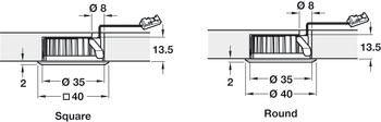 埋め込み用カバー, ハーフェレ Loox および ハーフェレ Loox5 LED 下穴 Ø 35 mm 用