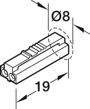 4 分岐ケーブル, Häfele Loox5 12 V、2芯（単色またはマルチホワイト2線技術）用