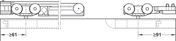 引戸用金具, ハーフェレ Slido D-Line11 50I / 80I / 120I、ランニングレールなしセット