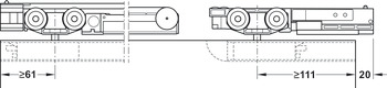 引戸用金具, ハーフェレ Slido D-Line11 50I / 80I / 120I、ランニングレールなしセット