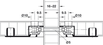 ダブルエンドボルト, ラフィックス 20 システム､ボルト穴 5 mm､2 ピース