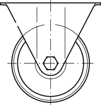 ソフト車輪キャスター, 車輪面：ソフト､固定または旋回タイプ