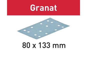 サンドペーパー, Festool フェスツール, 80 x 133 mm, Granat STF